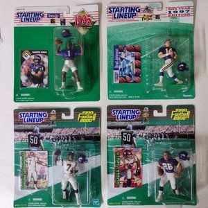 BIG Minnesota Vikings Starting Lineup lot 4 NFL football Moon Cunningham figures